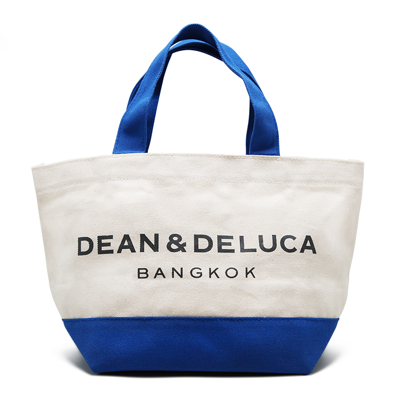 DEAN&DELUCA  BANGKOK TWO TONE TOTE BAG  S -  BLUE & NATURAL