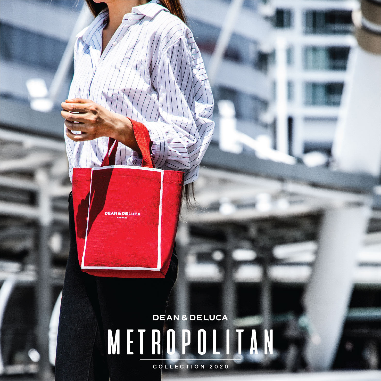 DEAN&DELUCA METROPOLITAN TOTE BAG XS - RED