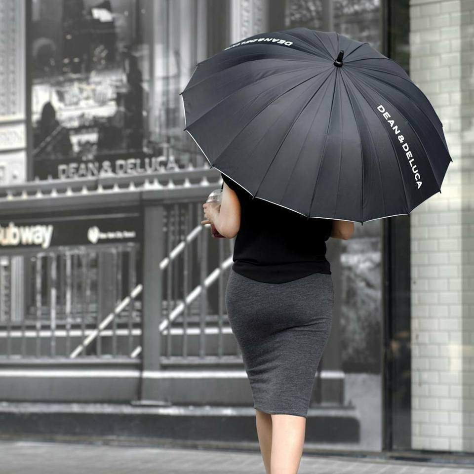 DEAN&DELUCA UMBRELLA STRAIGHT SHAFT AUTO OPEN BLACK