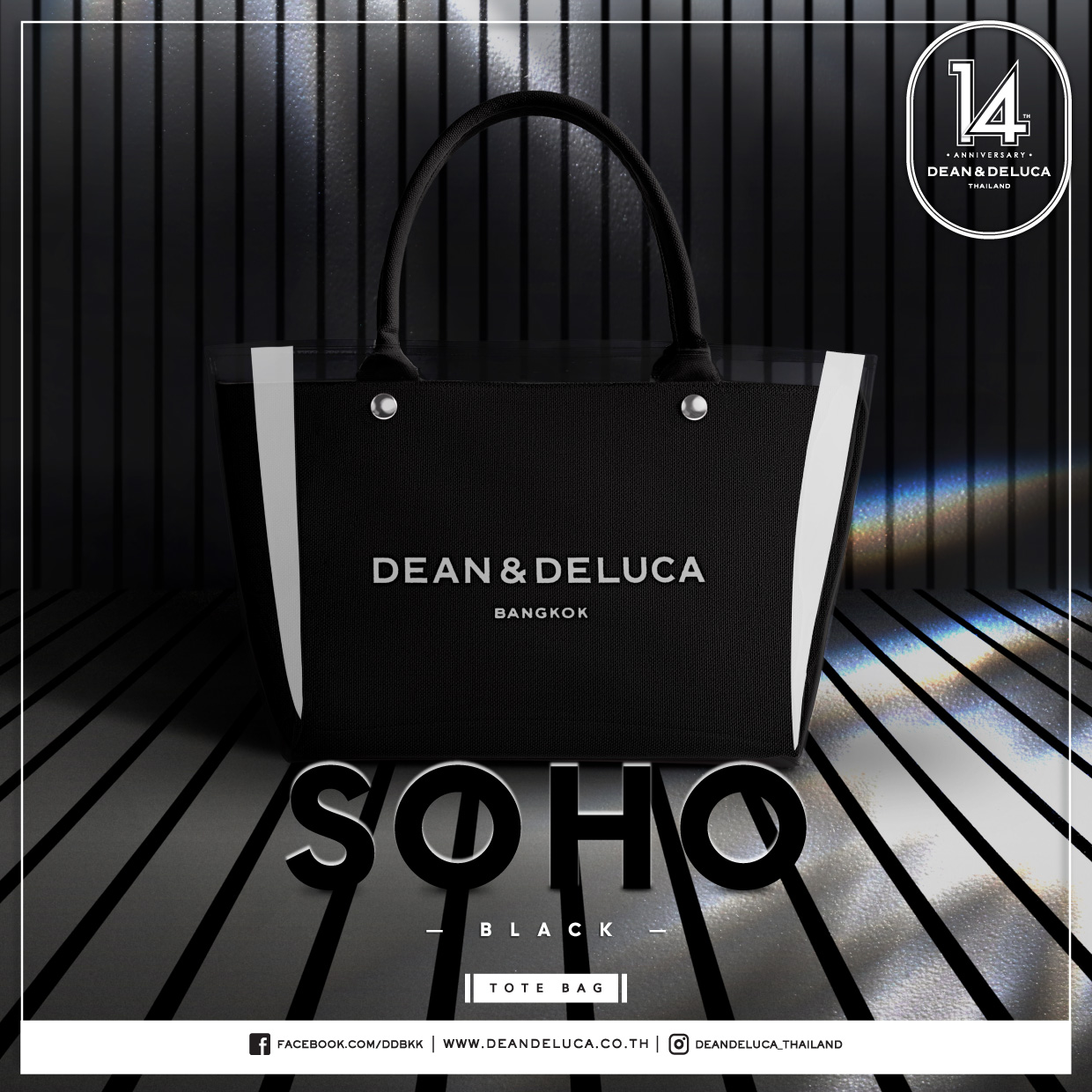 DEAN&DELUCA SOHO TOTE BAG LARGE_BLACK