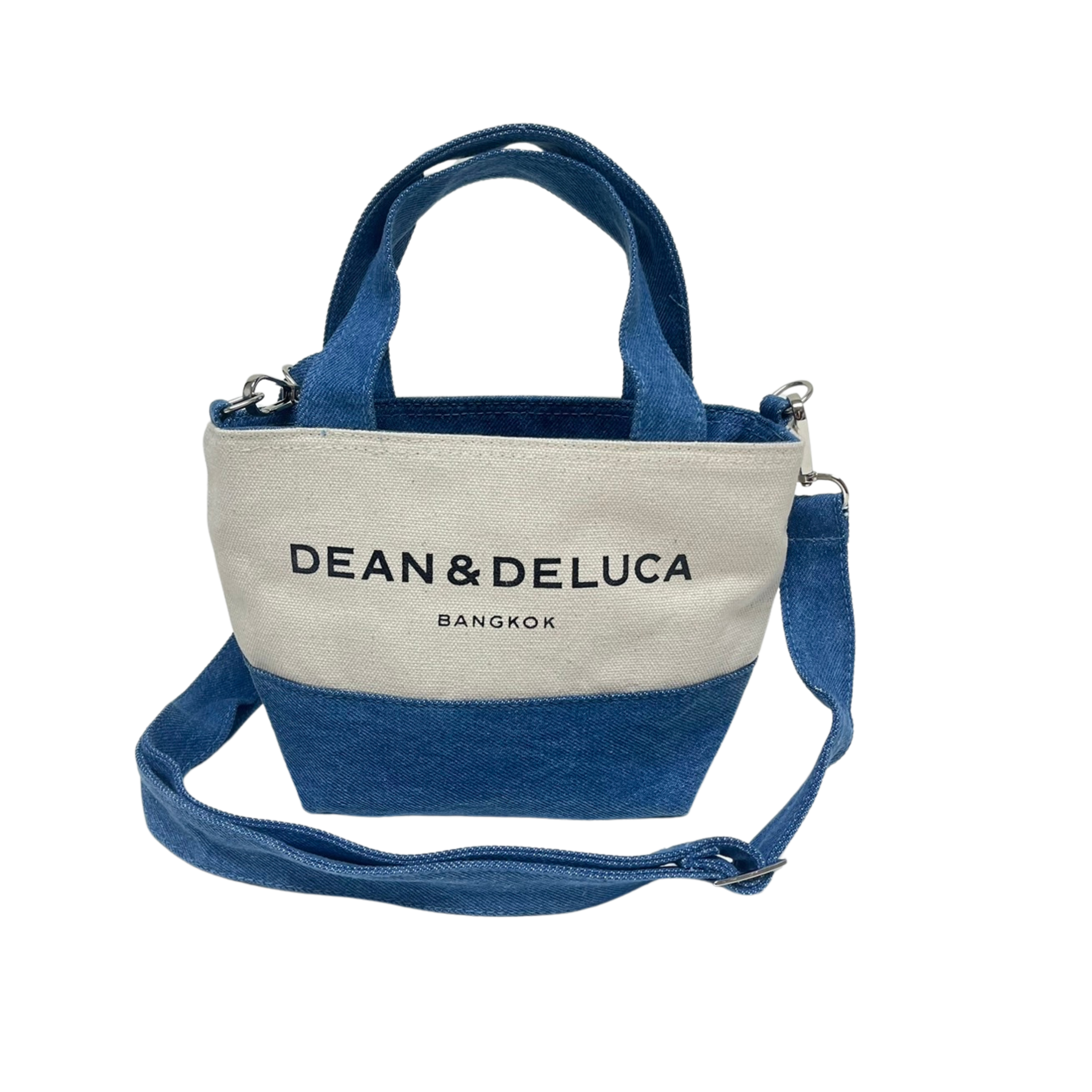 DEAN&DELUCA BANGKOK TWO TONE PETITE TOTE BAG CLOUDY
