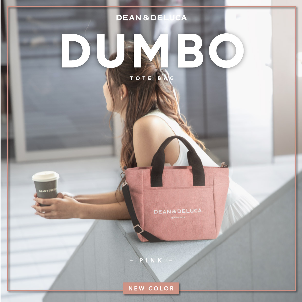 DEAN&DELUCA BANGKOK DUMBO PINK TOTE BAG