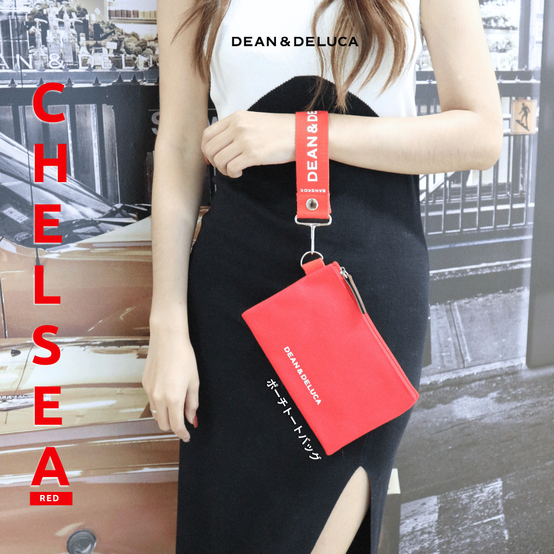 DEAN&DELUCA BANGKOK CHELSEA POUCH RED TOTE BAG