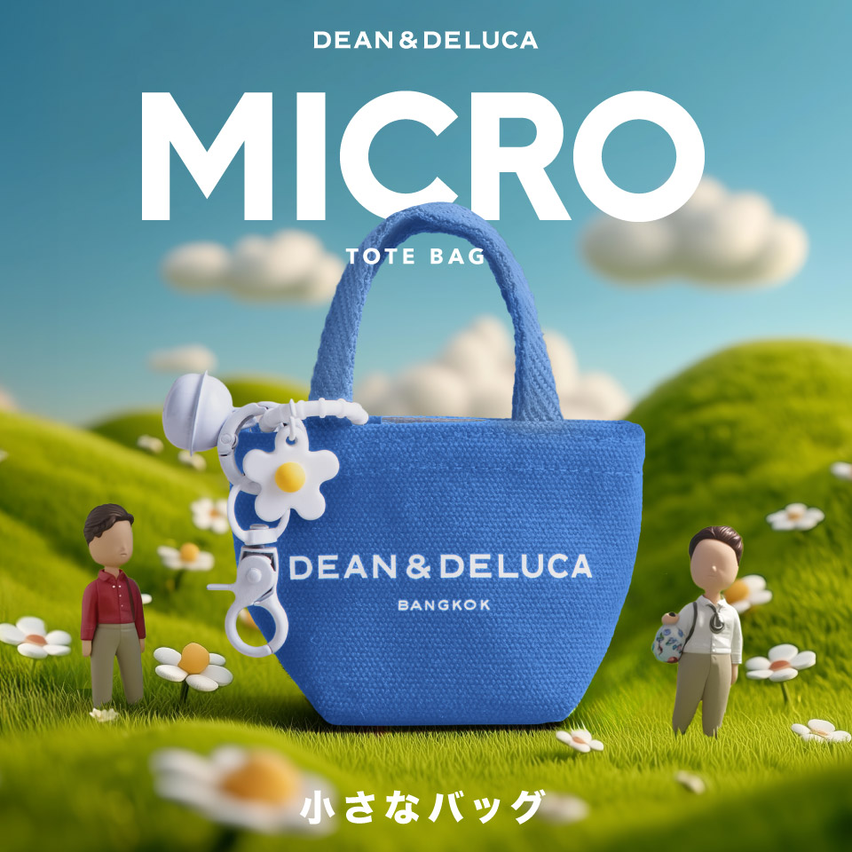 DEAN&DELUCA BANGKOK MICRO BLUE TOTE BAG