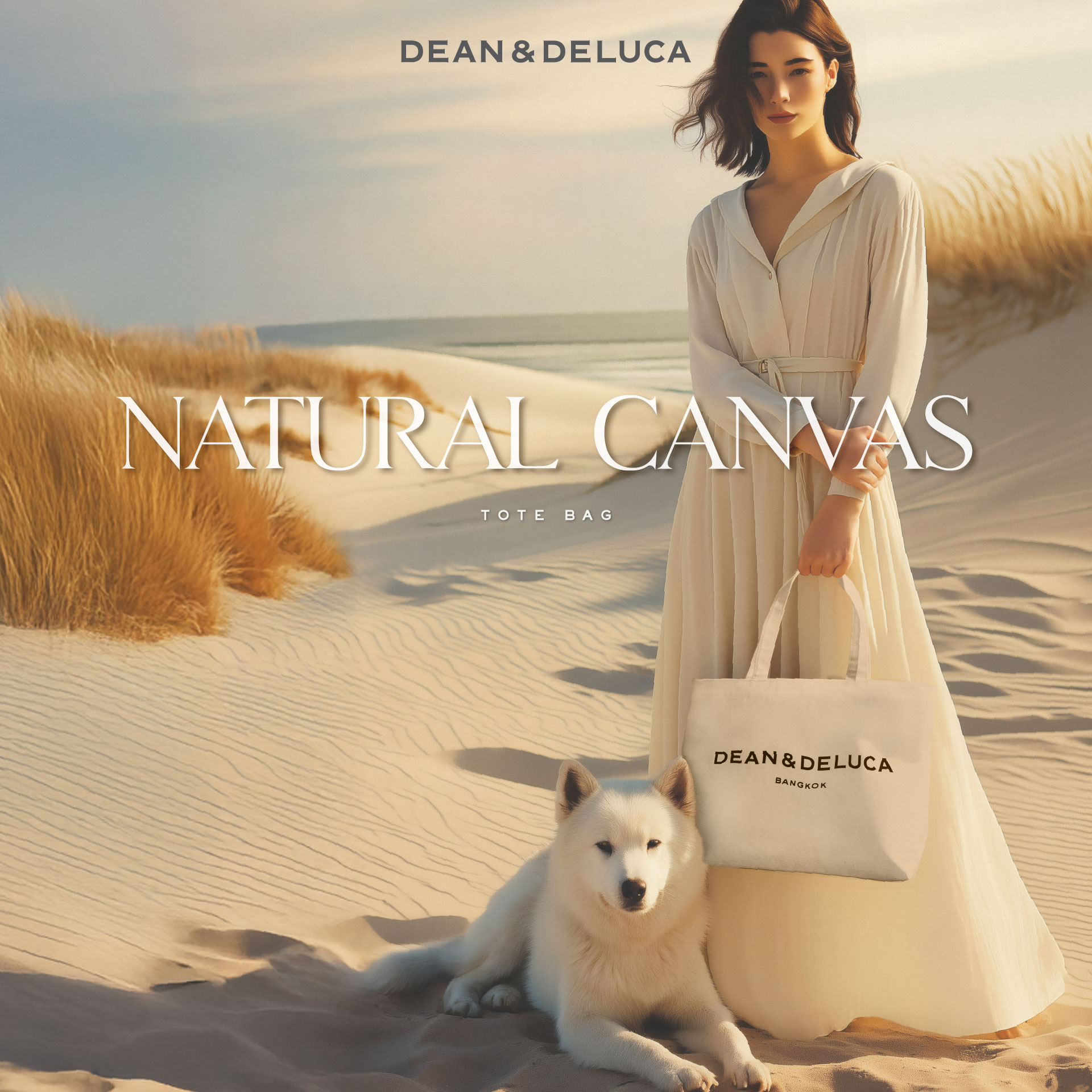 トートバッグ DEAN&DELUCA Bangkok \"MOCHA MOUSSE\" \"NATURAL CANVAS\" XL Dean and Deluca Bangkok Tote Bag | TikTok