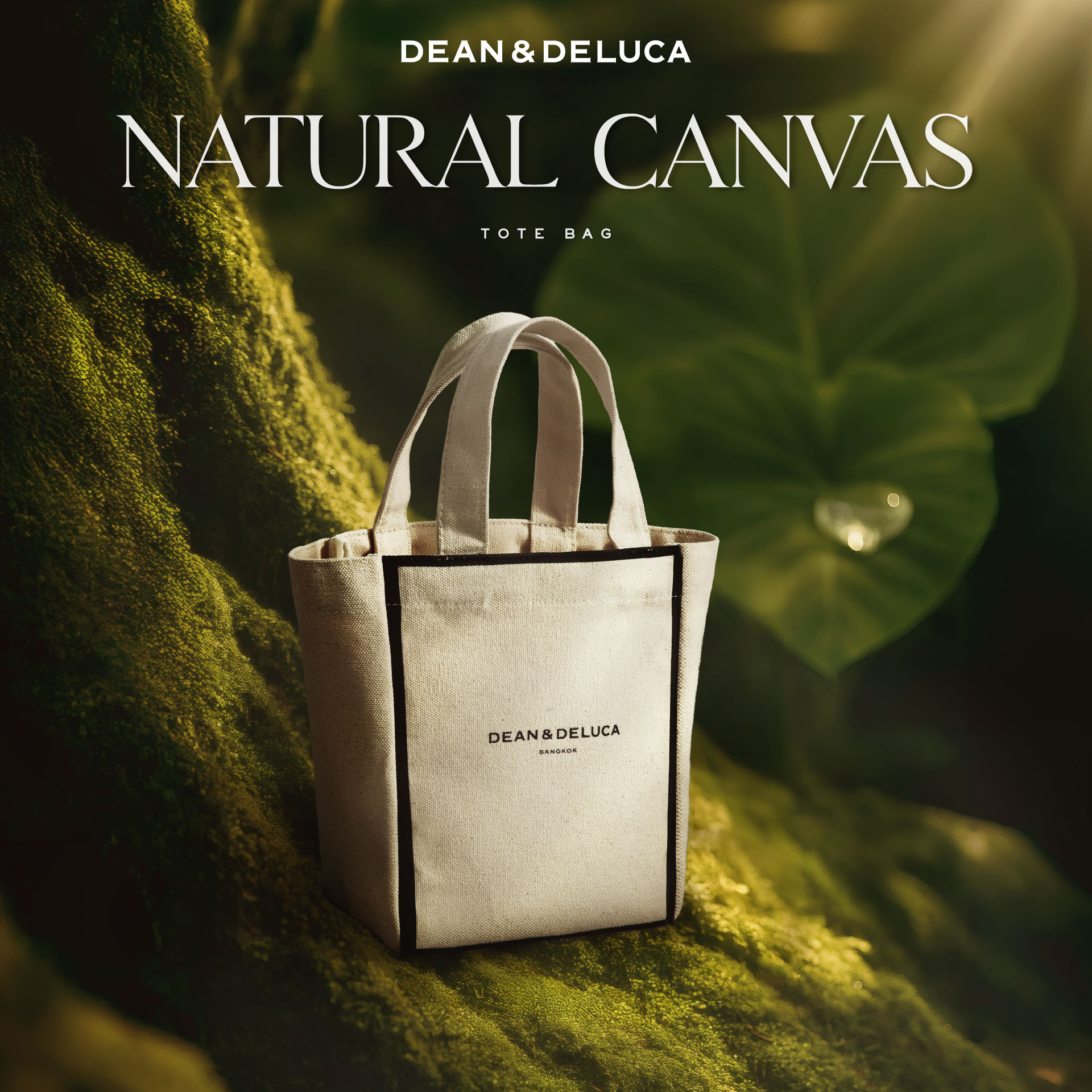 トートバッグ DEAN&DELUCA Bangkok \"MOCHA MOUSSE\" \"NATURAL CANVAS\" L Tote Bags