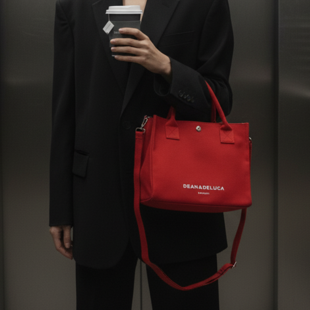 DEAN&DELUCA BANGKOK BROOKLYN RED TOTE BAG