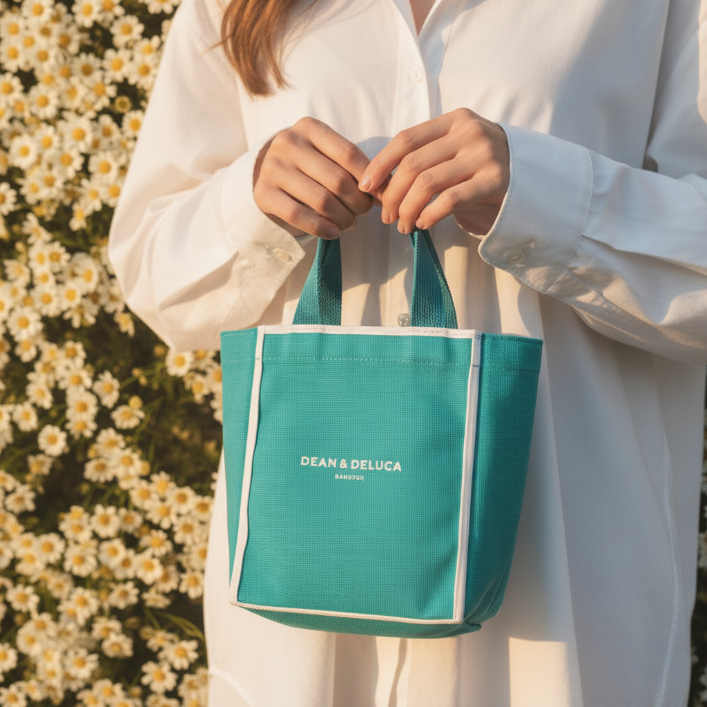 DEAN&DELUCA BANGKOK TEAL TOTE BAG XS
