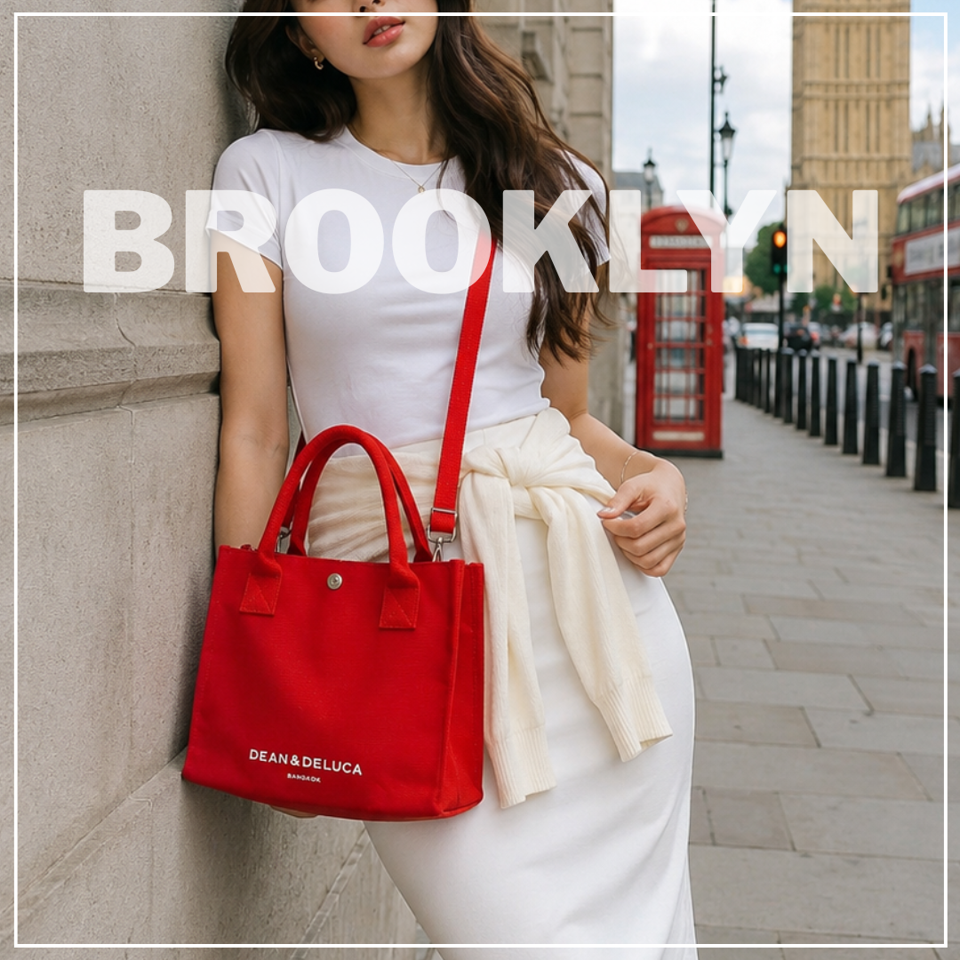 DEAN&DELUCA BANGKOK BROOKLYN RED TOTE BAG