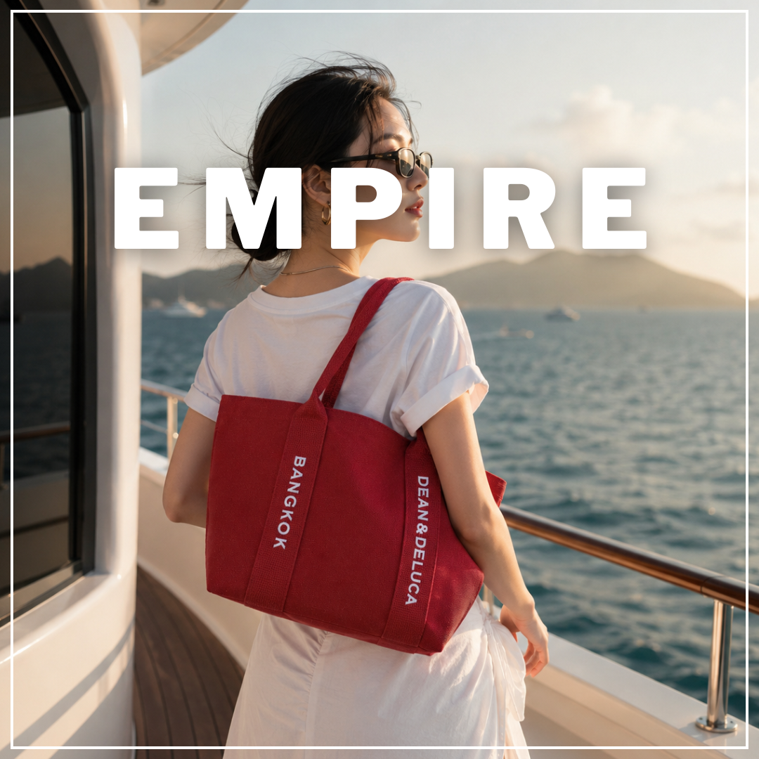 DEAN & DELUCA BANGKOK  EMPIRE RED TOTE BAG