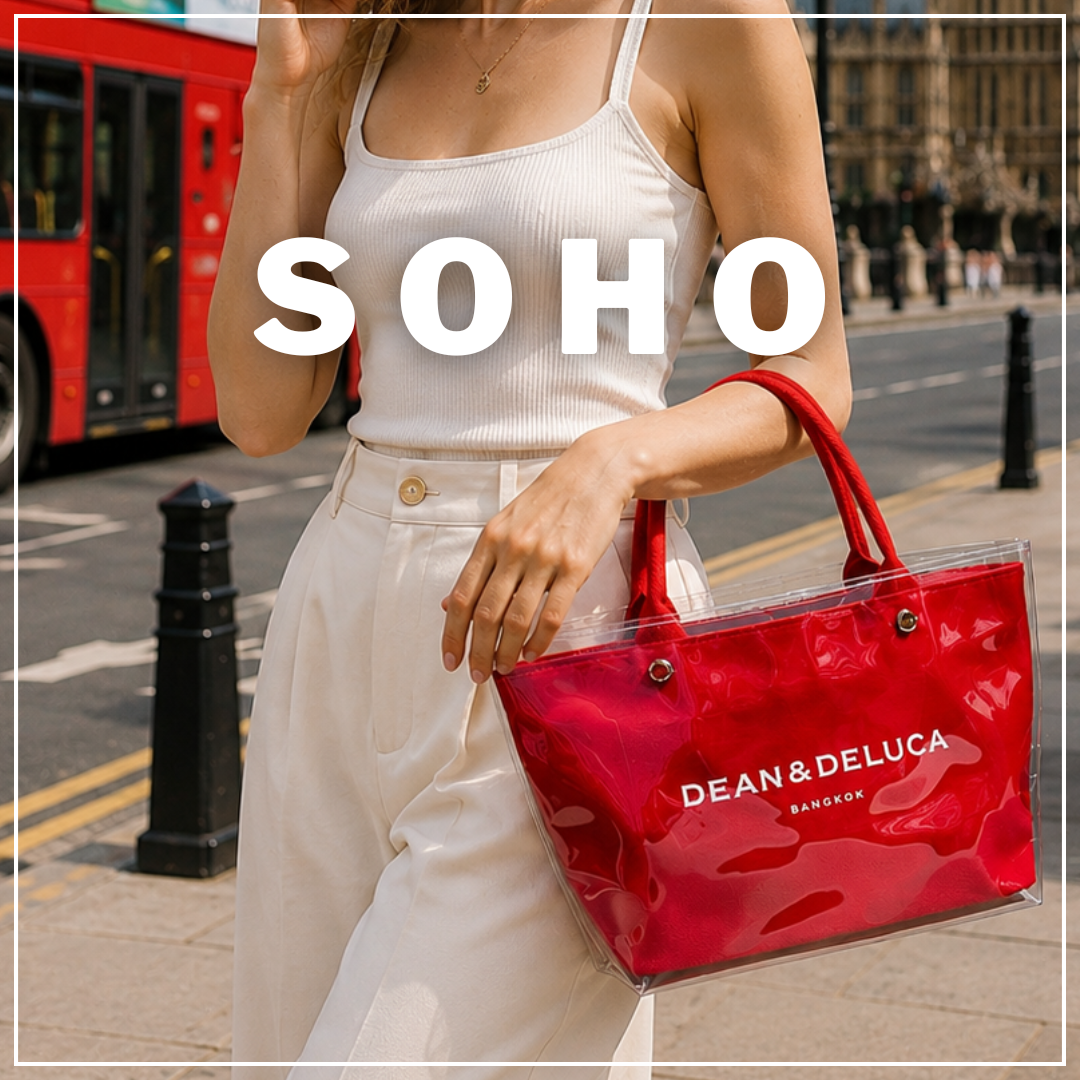 DEAN&DELUCA BANGKOK SOHO RED TOTE BAG